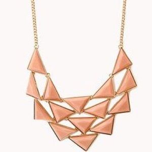 Peach statement necklace